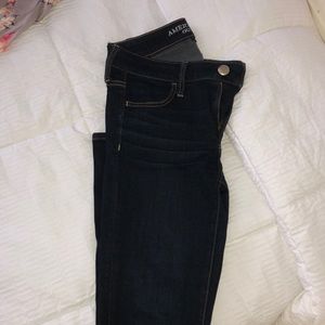 Dark indigo blue jeans